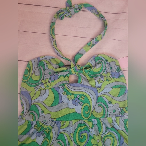 Wild Fable towel rompers, shorts green. Juniors - Picture 2 of 6